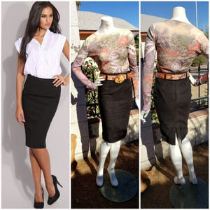 One teaspoon SUEDE FREELOVE leather black skirt‎ ,